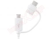 Cable de datos tipo Samsung EP-DG930DWEGWW de color blanco con adaptador / conector USB a Micro-USB / USB tipo C de 1.5 m